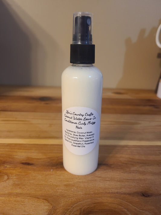 4 oz Coconut Water Leave-In Conditioner for Curly Frizzy Hair